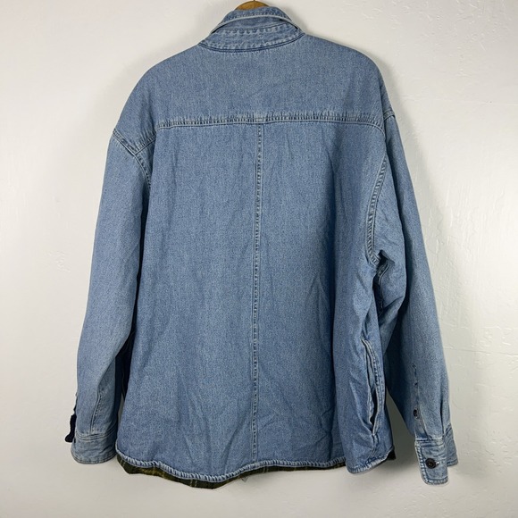 Vintage 90s Route 66 Men's Denim‎ Heavy Jacket Fleece Lined Size XL Trucker ✅ - Picture 6 of 7